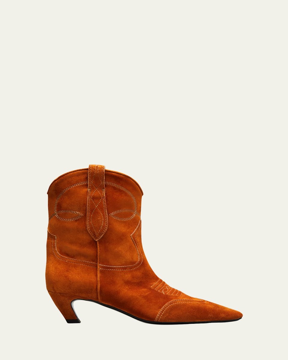 Dallas Western Suede Ankle Boots